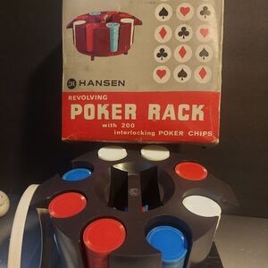 Revolving Poker Chip Rack By Hansen Vintage Htf Original Box⁸